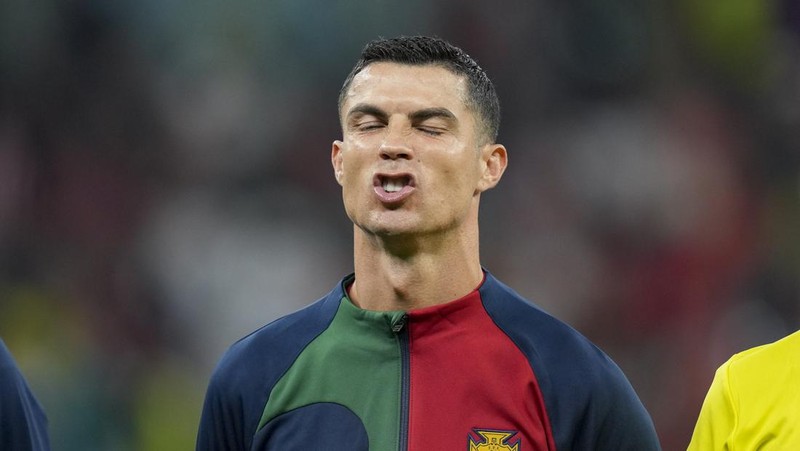 Cristiano Ronaldo dari Portugal selama Piala Dunia FIFA 2022 Grup H pertandingan antara Portugal dan Uruguay di Stadion Lusail pada 28 November 2022 di Lusail City, Qatar. (Marc Atkins/Getty Images)