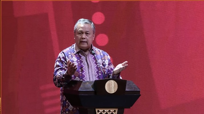 Gubernur Bank Indonesia, Perry Warjiyo Saat Pertemuan Tahunan Bank Indonesia 2022. (Tangkapan Layar via Youtube Bank Indonesia)