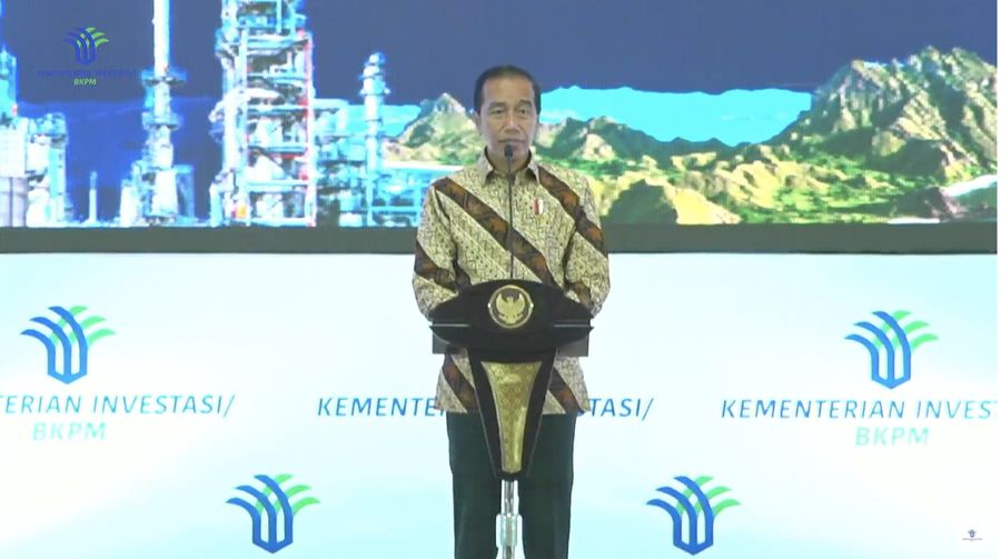 Presiden Joko Widodo Saat Rapat Koordinasi Nasional Investasi 2022 Hilirisasi dan Kemitraan untuk Investasi Berkeadilan. (Tangkapan Layar via Youtube Kementerian Investasi - BKPM)