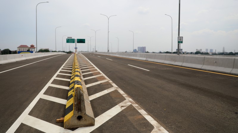 Tol Bekasi-Cawang-Kampung Melayu atau Becakayu Seksi 2A dan 2A Ujung (Casablanca-Marga Jaya) sepanjang 4,88 Km. (CNBC Indonesia/Muhammad Sabki)