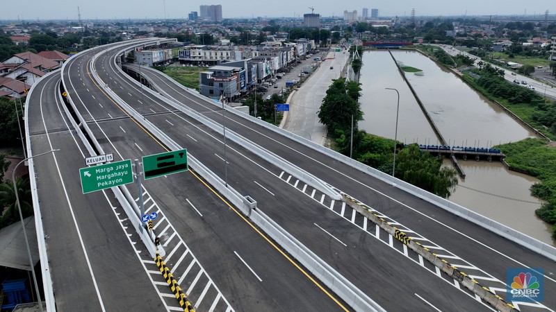 Tol Bekasi-Cawang-Kampung Melayu atau Becakayu Seksi 2A dan 2A Ujung (Casablanca-Marga Jaya) sepanjang 4,88 Km. (CNBC Indonesia/Muhammad Sabki)
