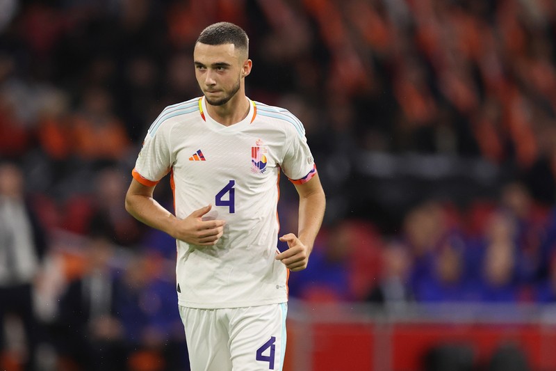 Zeno Debast pemain Belgia berpose selama sesi potret resmi FIFA World Cup Qatar 2022 pada 19 November 2022 di Doha, Qatar. Zeno Debast pemain Belgia berpose selama sesi potret resmi FIFA World Cup Qatar 2022 pada 19 November 2022 di Doha, Qatar. (Shaun Botterill - FIFA/FIFA via Getty Images)