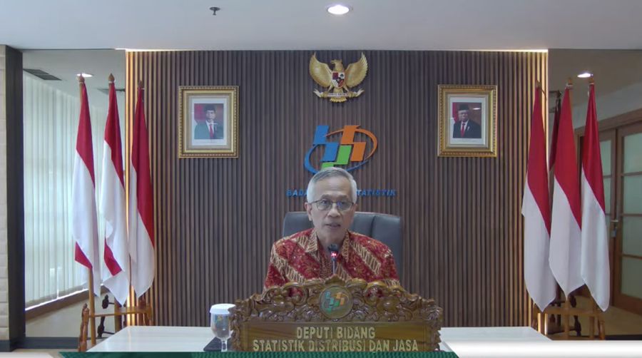 Deputi Bidang Statistik Distribusi dan Jasa (Disjas) BPS, Setianto Memberikan Keterangan Pers Rilis BPS 1 Desember 2022. (Tangkapan Layar Youtube BPS)