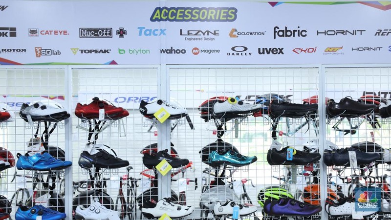 Technofest Year End Sale 2022, pameran ini mengahdirkan diskon sepeda besar-besaran dari berbagai brand premium di kawasan Jakarta, Kamis (1/12/2022). (CNBC Indonesia/Tri Susilo)