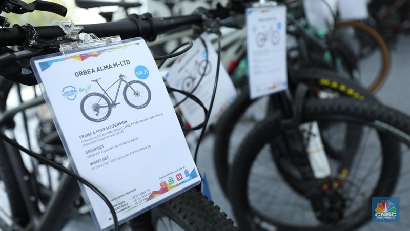Technofest Year End Sale 2022, pameran ini mengahdirkan diskon sepeda besar-besaran dari berbagai brand premium di kawasan Jakarta, Kamis (1/12/2022). (CNBC Indonesia/Tri Susilo)