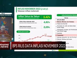 Video: Turun! Inflasi November 2022 Capai 5,42% (yoy)