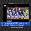 Video: Elon Musk Diam-diam Ikut Dukung Timnas Jepang