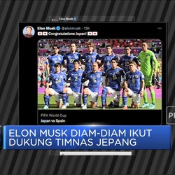 Video: Elon Musk Diam-diam Ikut Dukung Timnas Jepang