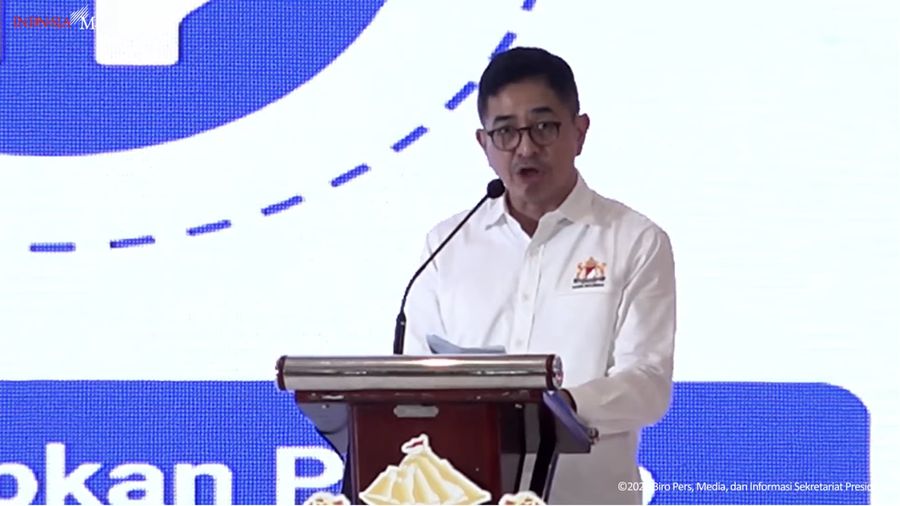 Ketua Umum Kadin Indonesia Arsjad Rasjid. (Tangkapan Layar Youtube Sekretariat Presiden)