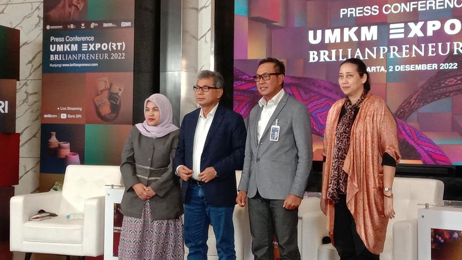 PT Bank Rakyat Indonesia (Persero) Tbk menghadirkan UMKM EXPO(RT) BRILIANPRENEUR 2022 dengan membawa tema ‘Bring MSME’s Indonesia to The World’ tahun ini. (Dok. Press Conference UMKM BRILIANPRENEUR 2022/Eqqi Syahputra)