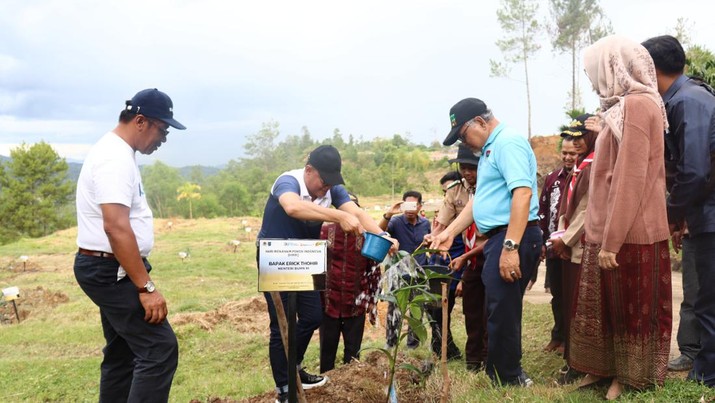 Lestarikan Lingkungan, PTBA Tanam Ratusan Pohon di Sawahlunto