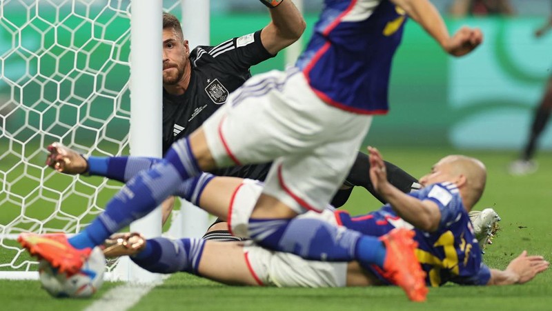 Potret Gol Kedua Jepang Dianulir Wasit, Buat Spanyol Panas! Potret Gol Kedua Jepang Dianulir Wasit, Buat Spanyol Panas!