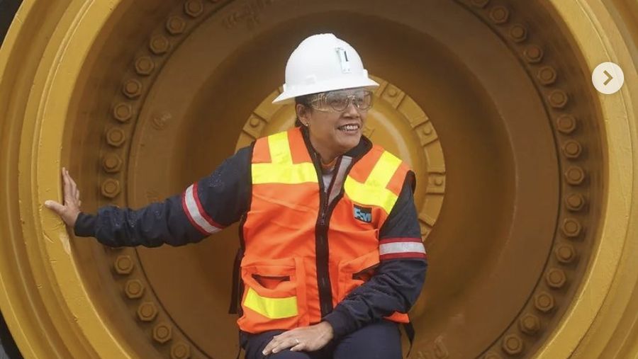 Kunjungan Menteri Keuangan Sri Mulyani ke Tambang Grasberg, Freeport. (Instagram @smindrawati)