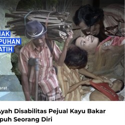 Kisah Kakek Disabilitas Penjual Kayu Bakar, Jaga Anak Lumpuh
