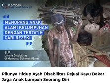 Kisah Kakek Disabilitas Penjual Kayu Bakar, Jaga Anak Lumpuh