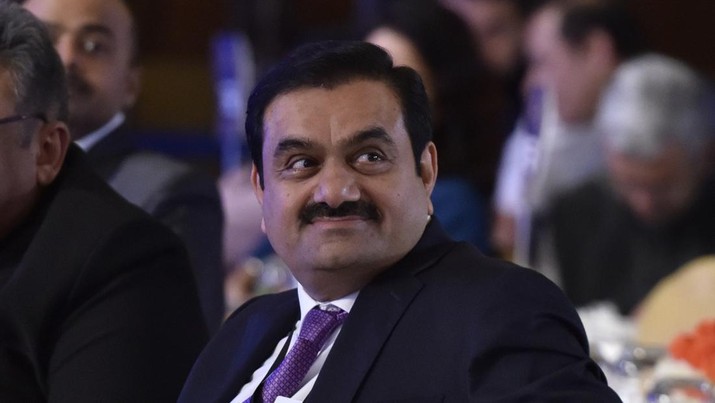 1127534595 NEW DELHI, INDIA - FEBRUARY 25: Chairman and founder of the Adani Group Gautam Adani seen during the News18 Rising India Summit on February 25, 2019 in New Delhi, India. (Photo by Sanjeev Verma/Hindustan Times via Getty Images)