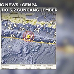 Selatan Jawa Guncang, Gempa Susulan Bermunculan di Jember