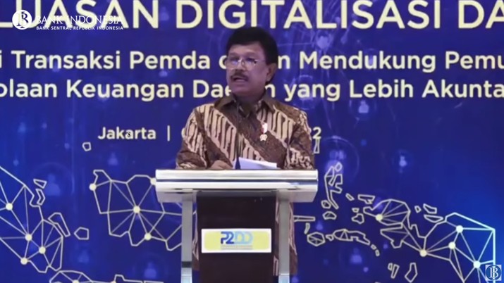 Menkominfo Johnny g plate di acara Rapat Koordinasi Nasional Percepatan dan Perluasan Digitalisasi Daerah. (Tangkapan Layar Youtube) Menkominfo Johnny g plate di acara Rapat Koordinasi Nasional Percepatan dan Perluasan Digitalisasi Daerah. (Tangkapan Layar Youtube)