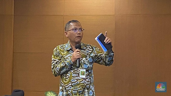 Sumarsono, Kepala Subdirektorat Perumusan Kebijakan Piutang Negara dalam Media Gathering DJKN, Selasa (6/12/2022). (CNBC Indonesia/Anisa Sopiah)