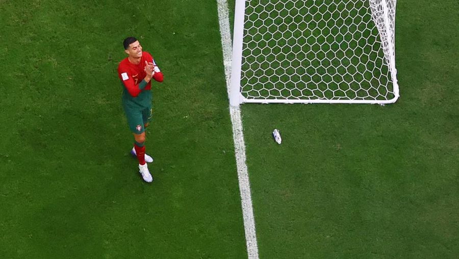 Soccer Football - FIFA World Cup Qatar 2022 - Round of 16 - Portugal v Switzerland - Lusail Stadium, Lusail, Qatar - December 6, 2022 Portugal's Cristiano Ronaldo reacts REUTERS/Carl Recine