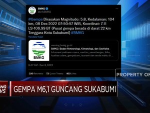 Video: Gempa Guncang Sukabumi M 6,1, Terasa hingga Jakarta