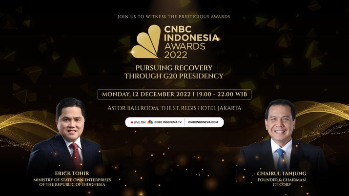 Live Now! CT Hingga Erick Hadiri CNBC Indonesia Awards 2022
