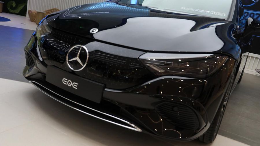 Mercedes-Benz EQS 450+ AMG Line (CNBC Indonesia/Andrean Kristianto)