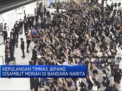 "Pulang Kampung", Timnas Jepang Langsung Disambut Meriah