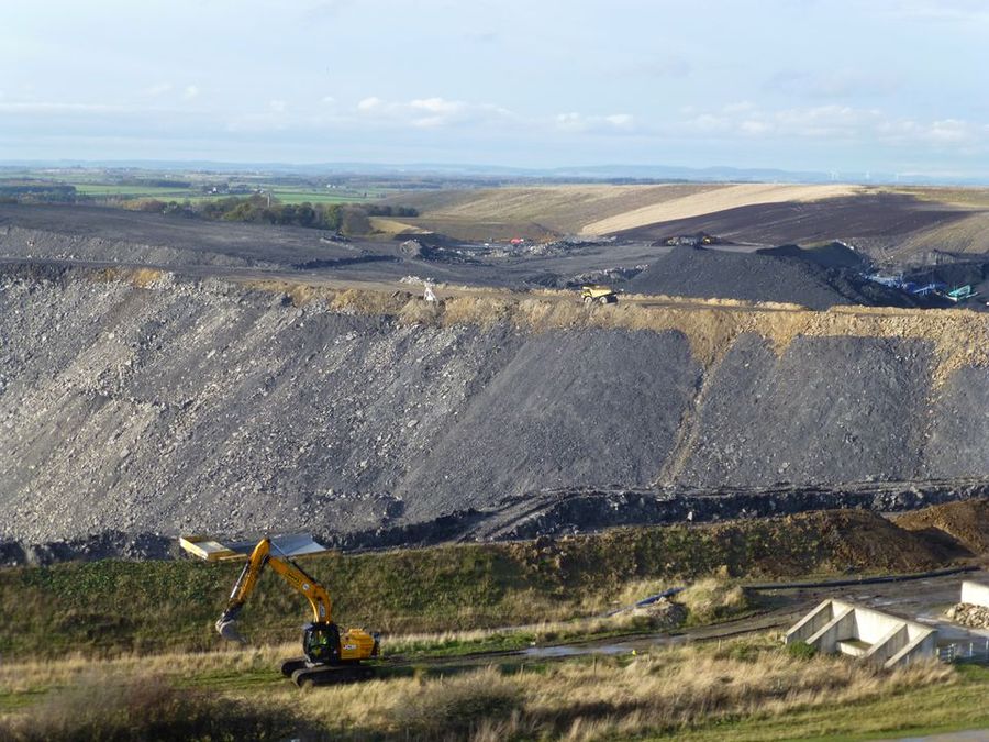 Tambang terbuka Banks Group Shotton di Northumberland, Britain,