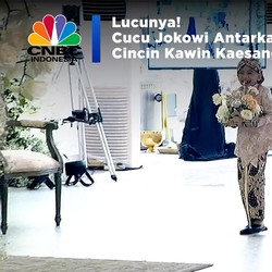 Lucunya! Cucu Jokowi Antarkan Cincin Kawin Kaesang-Erina