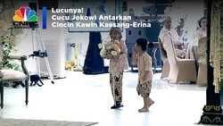Lucunya! Cucu Jokowi Antarkan Cincin Kawin Kaesang-Erina
