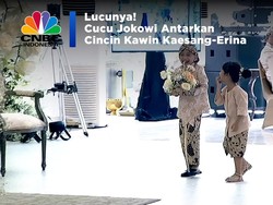 Lucunya! Cucu Jokowi Antarkan Cincin Kawin Kaesang-Erina