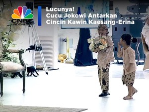 Lucunya! Cucu Jokowi Antarkan Cincin Kawin Kaesang-Erina