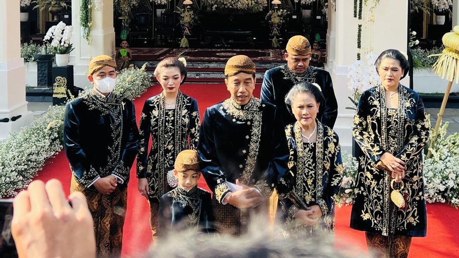 Presiden Joko Widodo (Jokowi) pada hari ini, Minggu (11/12/2022) menggelar acara ngunduh mantu pernikahan Kaesang Pangarep dan Erina Gudono pada Minggu,11 Desember 2022. (Foto: Laily Rachev - Biro Pers Sekretariat Presiden)