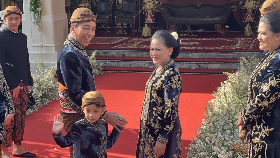 Presiden Joko Widodo (Jokowi) pada hari ini, Minggu (11/12/2022) menggelar acara ngunduh mantu pernikahan Kaesang Pangarep dan Erina Gudono pada Minggu,11 Desember 2022. (Foto: Laily Rachev - Biro Pers Sekretariat Presiden)