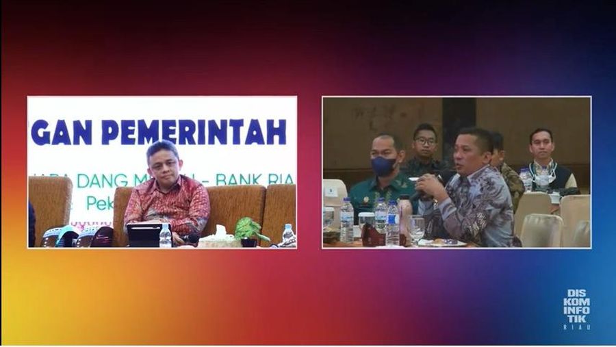 Bupati Kabupaten Kepulauan Meranti Muhammad Adil meluapkan kekesalannya ke Direktur Jenderal Perimbangan Keuangan Kemenkeu Lucky Alfirman. (Tangkapan layar Diskominfotik Provinsi Riau)