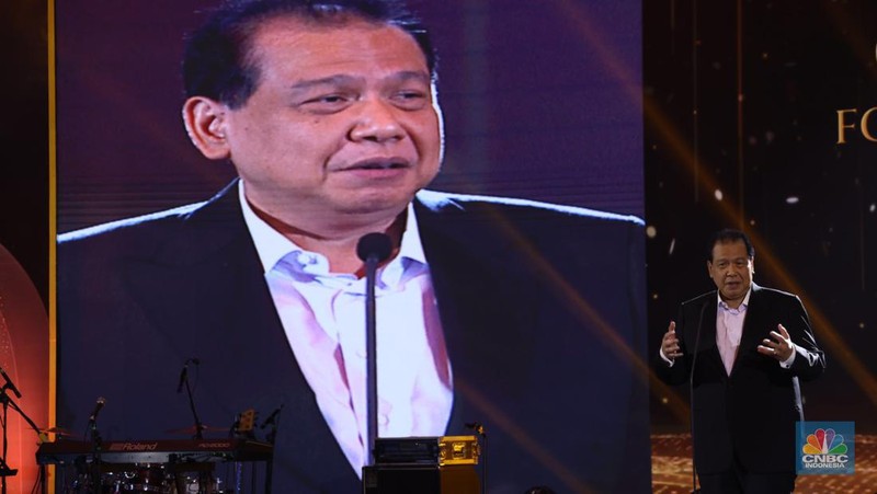 Suasana pembukaan acara penghargaan bergengsi CNBC Indonesia Award dengan tema 