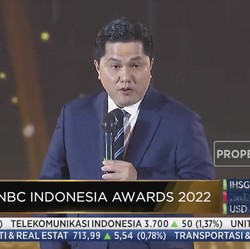 Erick Thohir Dinobatkan Jadi Menteri Terbaik Tahun Ini