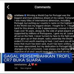 Video: Gagal Di Perempat Final, CR7 Buka Suara