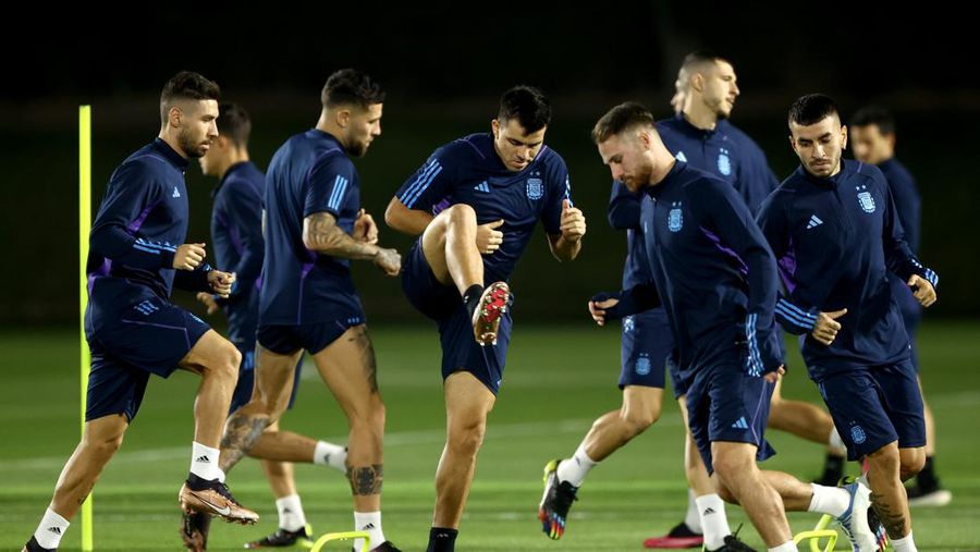 Argentina jelang melawan Kroasia di semifinal Piala Dunia 2022. (Getty Images/Robert Cianflone)