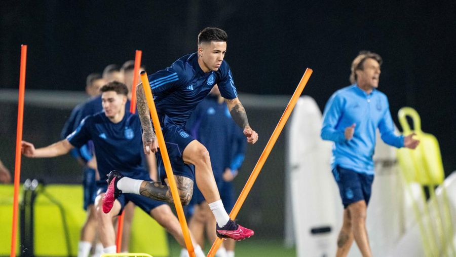 Argentina jelang melawan Kroasia di semifinal Piala Dunia 2022. (Getty Images/Robert Cianflone)