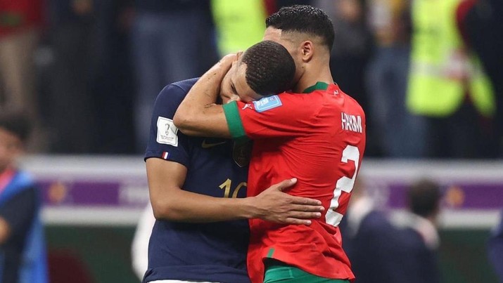 kylian mbappe memberikan semangat kepada para pemain Maroko lewat cuitan di laman sosial media pribadinya. (Twitter @KMbappe) kylian mbappe memberikan semangat kepada para pemain Maroko lewat cuitan di laman sosial media pribadinya. (Twitter @KMbappe)