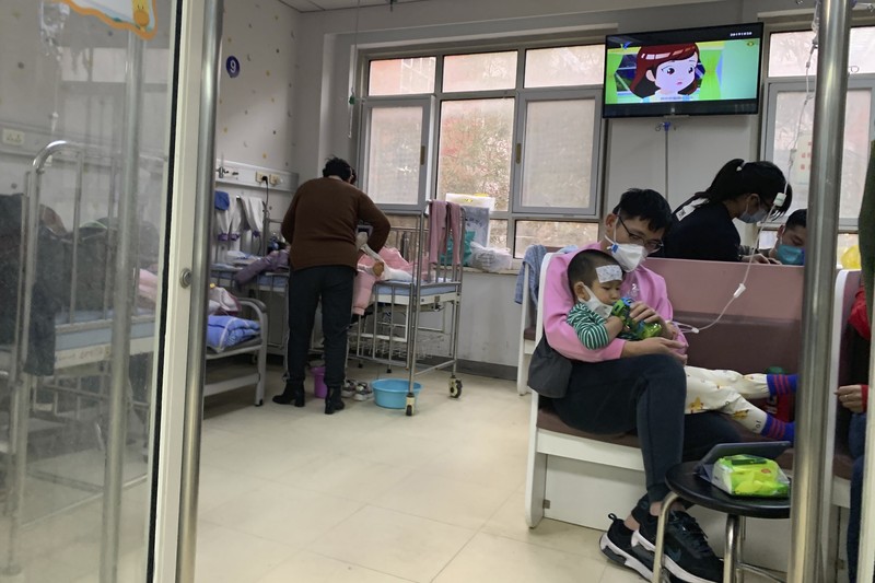 Lonjakan kasus covid di China. (AP/Ng Han Guan)