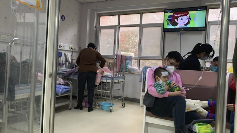 Lonjakan kasus covid di China. (AP/Ng Han Guan)