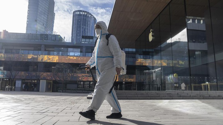 Lonjakan kasus covid di China. (AP/Ng Han Guan) Lonjakan kasus covid di China. (AP/Ng Han Guan)