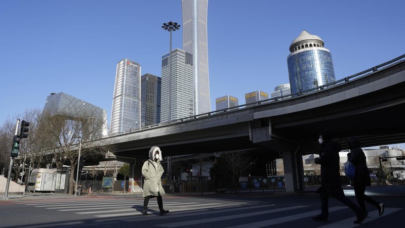 Lonjakan kasus covid di China. (AP/Ng Han Guan)