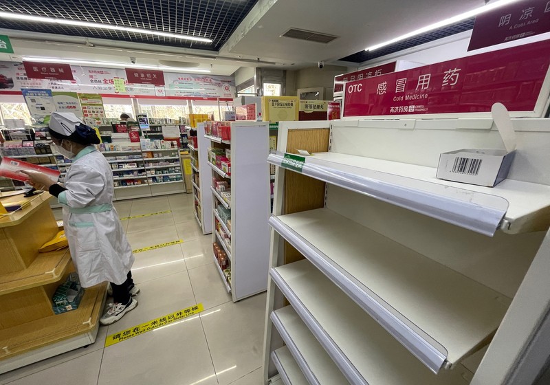 Lonjakan kasus covid di China. (AP/Ng Han Guan)