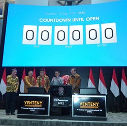 Resmi Melantai di BEI, Saham VENTENY (VTNY) Ditutup Naik 10%