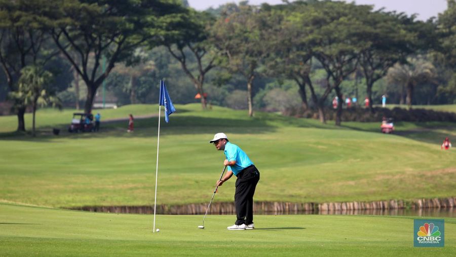 CNBC Indonesia Golf Tournament 'End of Year Fun Match' di Royale Golf Halim, Jakarta, Minggu (18/12/2022). (CNBC Indonesia/ Muhammad Sabki)