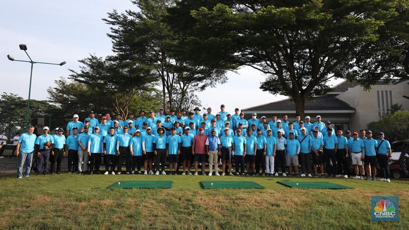 CNBC Indonesia Golf Tournament 'End of Year Fun Match' di Royale Golf Halim, Jakarta, Minggu (18/12/2022). (CNBC Indonesia/ Muhammad Sabki)